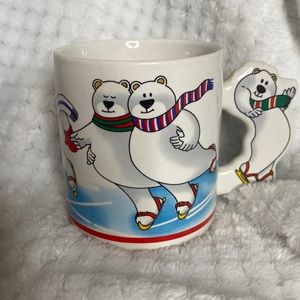 The love mug polar bears ice skating coffee mug